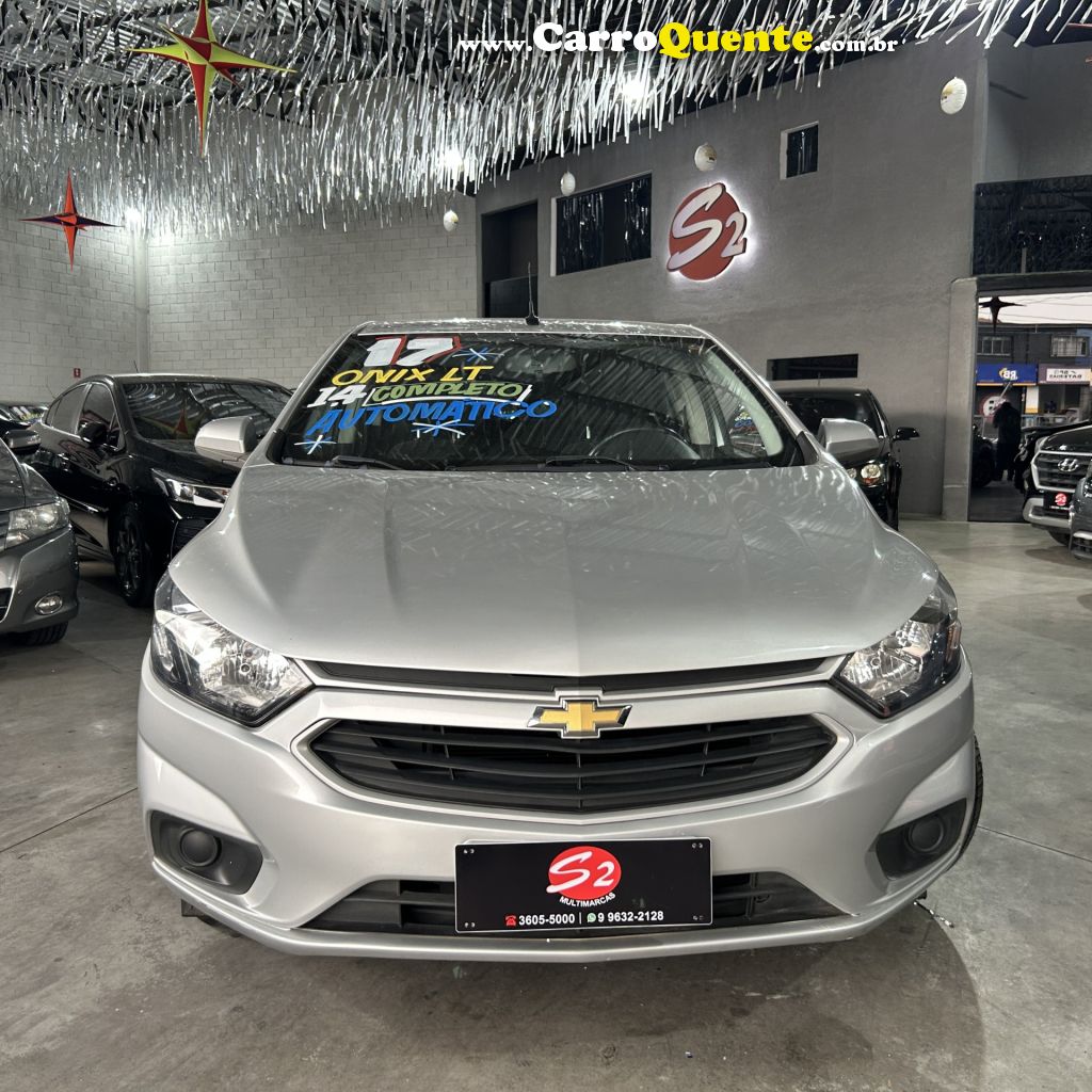 CHEVROLET   ONIX HATCH LT 1.4 8V FLEXPOWER 5P AUT.   PRATA 2017 1.4 FLEX - Loja