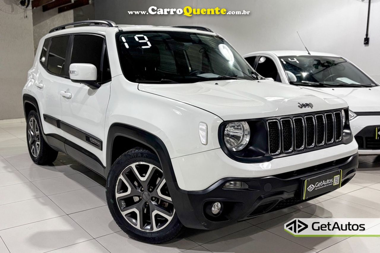 JEEP   RENEGADE LONGITUDE 1.8 4X2 FLEX 16V AUT.   BRANCO 2019 1.8 FLEX - Loja