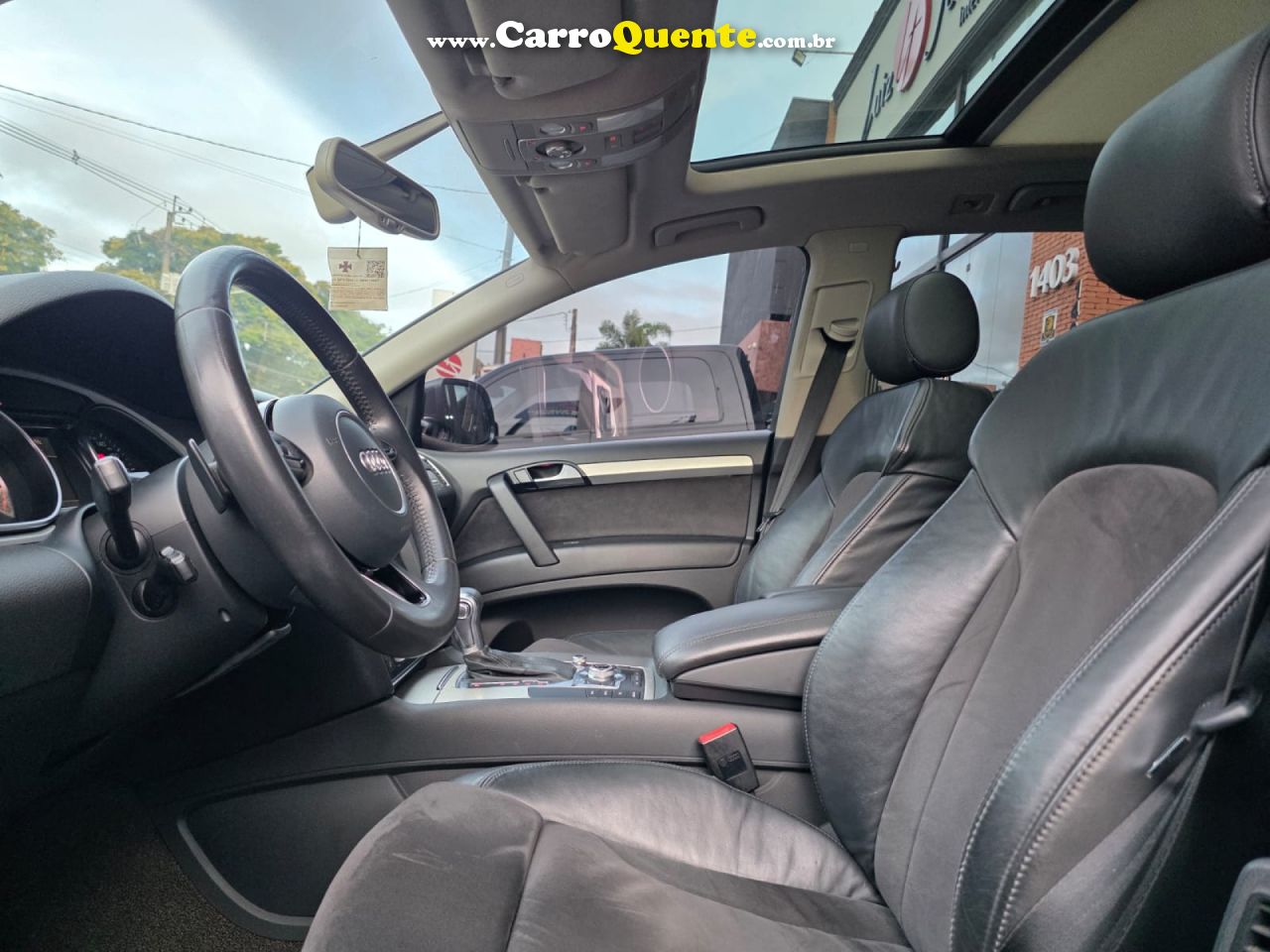 AUDI   Q7 3.0 V6 TFSI  QUAT.TIP.5P PERF.(HÍB.)   CINZA 2014 3.0 GASOLINA - Loja