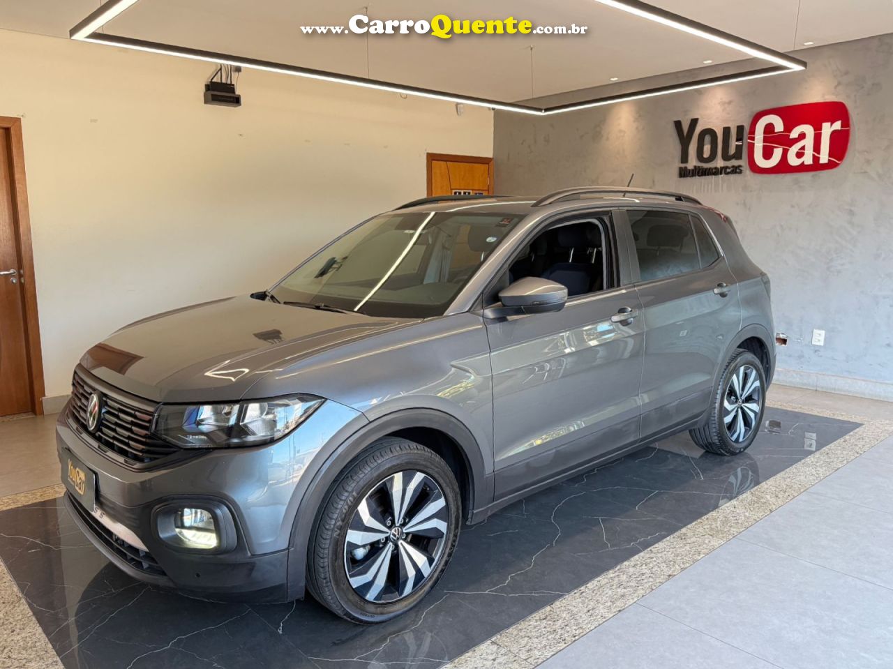 VOLKSWAGEN   T-CROSS 200 TSI 1.0  FLEX 12V 5P AUT.   CINZA 2024 1.0 FLEX - Loja