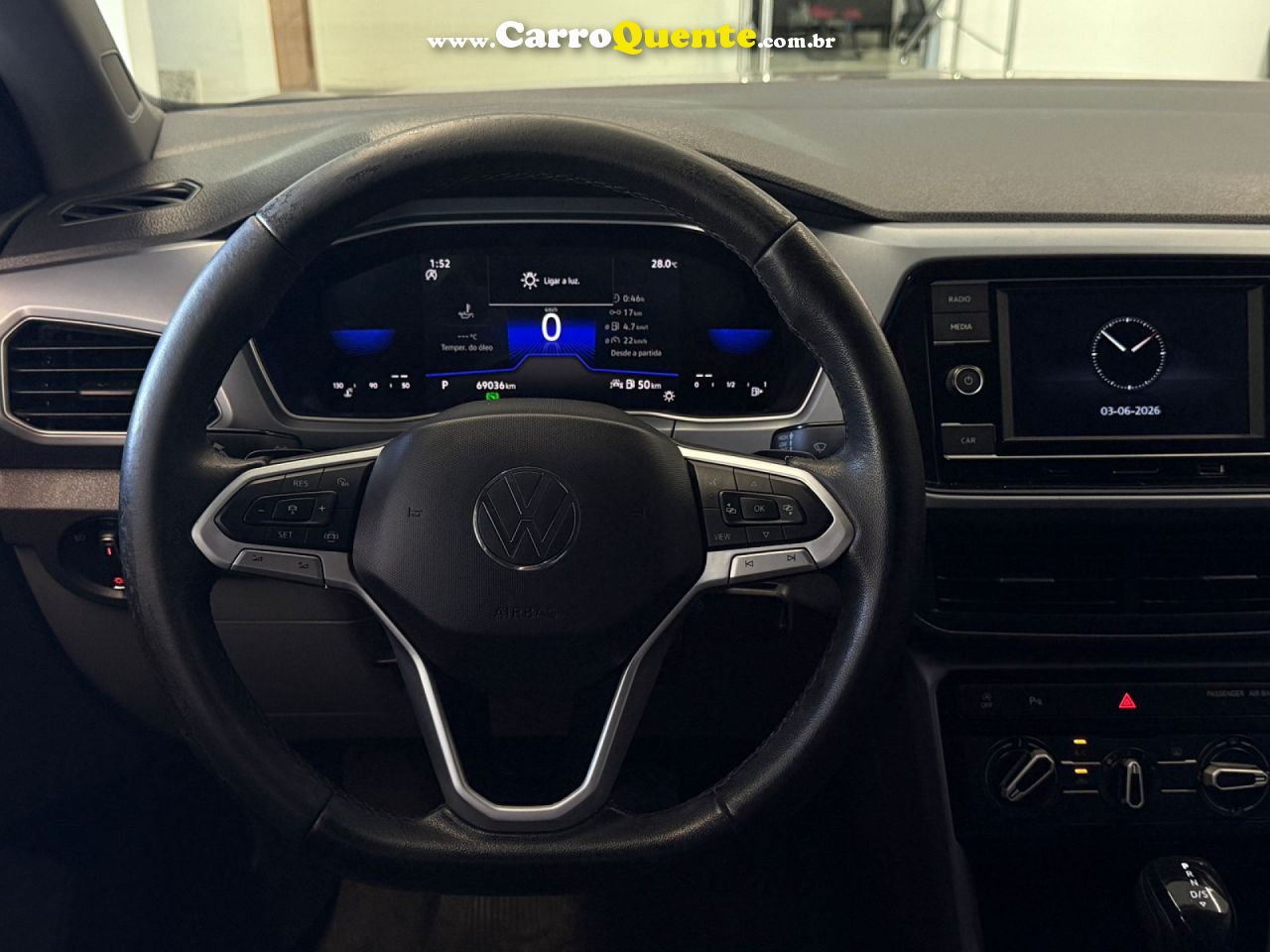 VOLKSWAGEN   T-CROSS 200 TSI 1.0  FLEX 12V 5P AUT.   CINZA 2024 1.0 FLEX - Loja