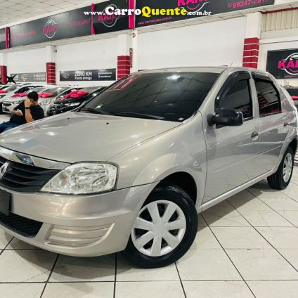 RENAULT   LOGAN AUTHENTIQUE HI-FLEX 1.0 16V 4P   BEGE 2011 1.0 GASOLINA