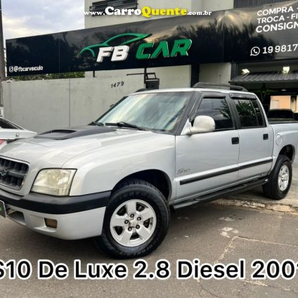 CHEVROLET   S10 PICK-UP LUXE 2.8 4X2 CD TB INT.DIES.   PRATA 2001 2.8 DIESEL