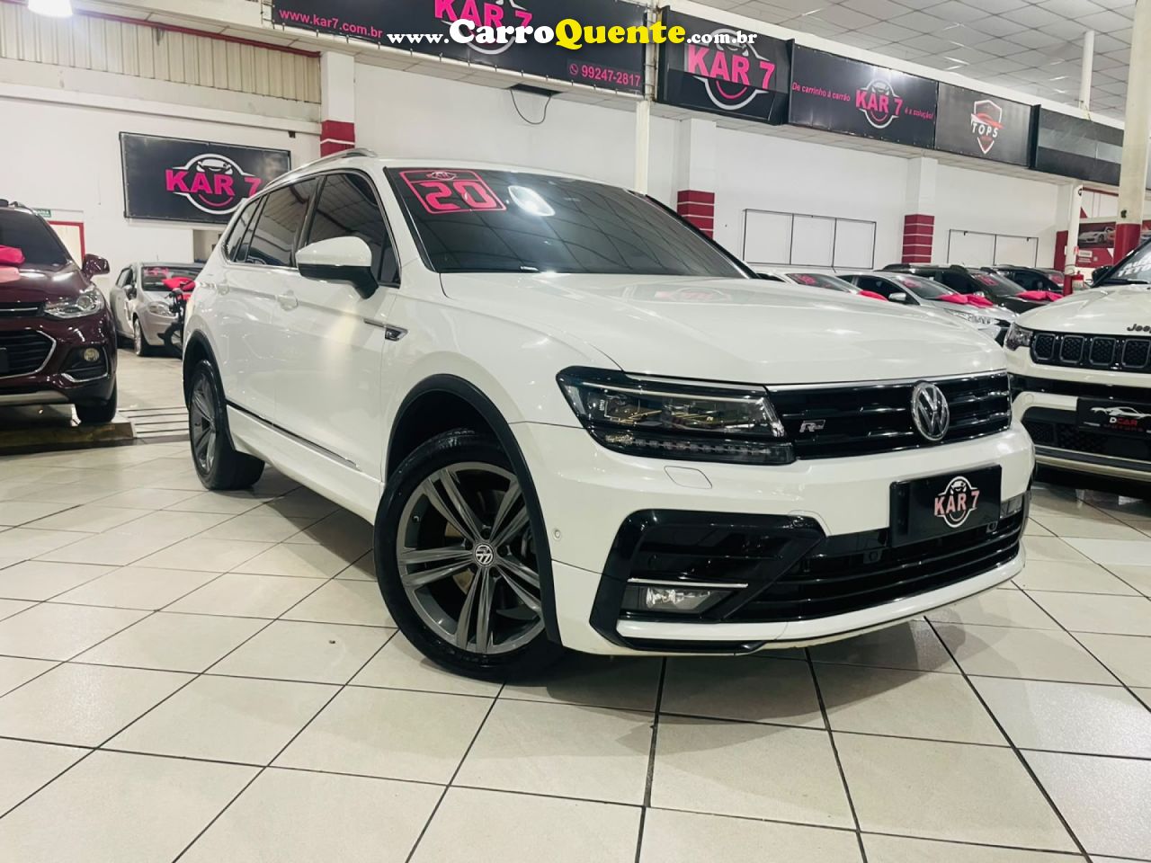 VOLKSWAGEN   TIGUAN ALLSPAC R-LINE 350 TSI 2.0 4X4   BRANCO 2020 2.0 GASOLINA - Loja