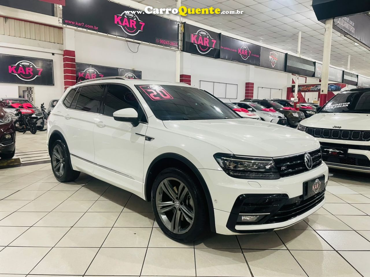 VOLKSWAGEN   TIGUAN ALLSPAC R-LINE 350 TSI 2.0 4X4   BRANCO 2020 2.0 GASOLINA - Loja