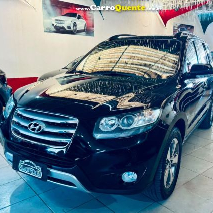 HYUNDAI   SANTA FE GLS 3.5 V6 4X4 TIPTRONIC   PRETO 2012 3.5 GASOLINA