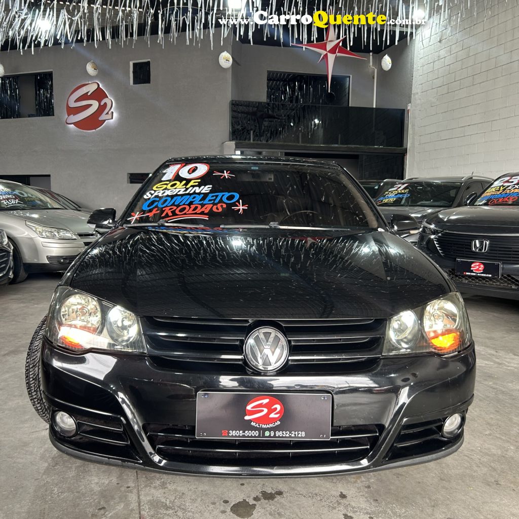 VOLKSWAGEN   GOLF SPORTLINE 1.6 MI TOTAL FLEX 8V 4P   PRETO 2010 1.6 FLEX - Loja