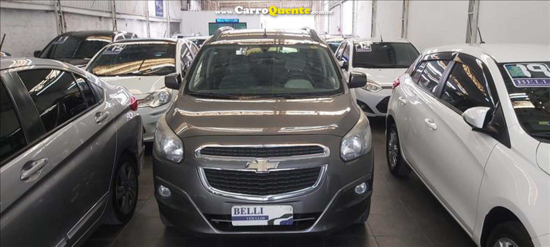 CHEVROLET   SPIN LTZ 1.8 8V ECONO.FLEX 5P AUT.   CINZA 2013 1.8 FLEX - Loja