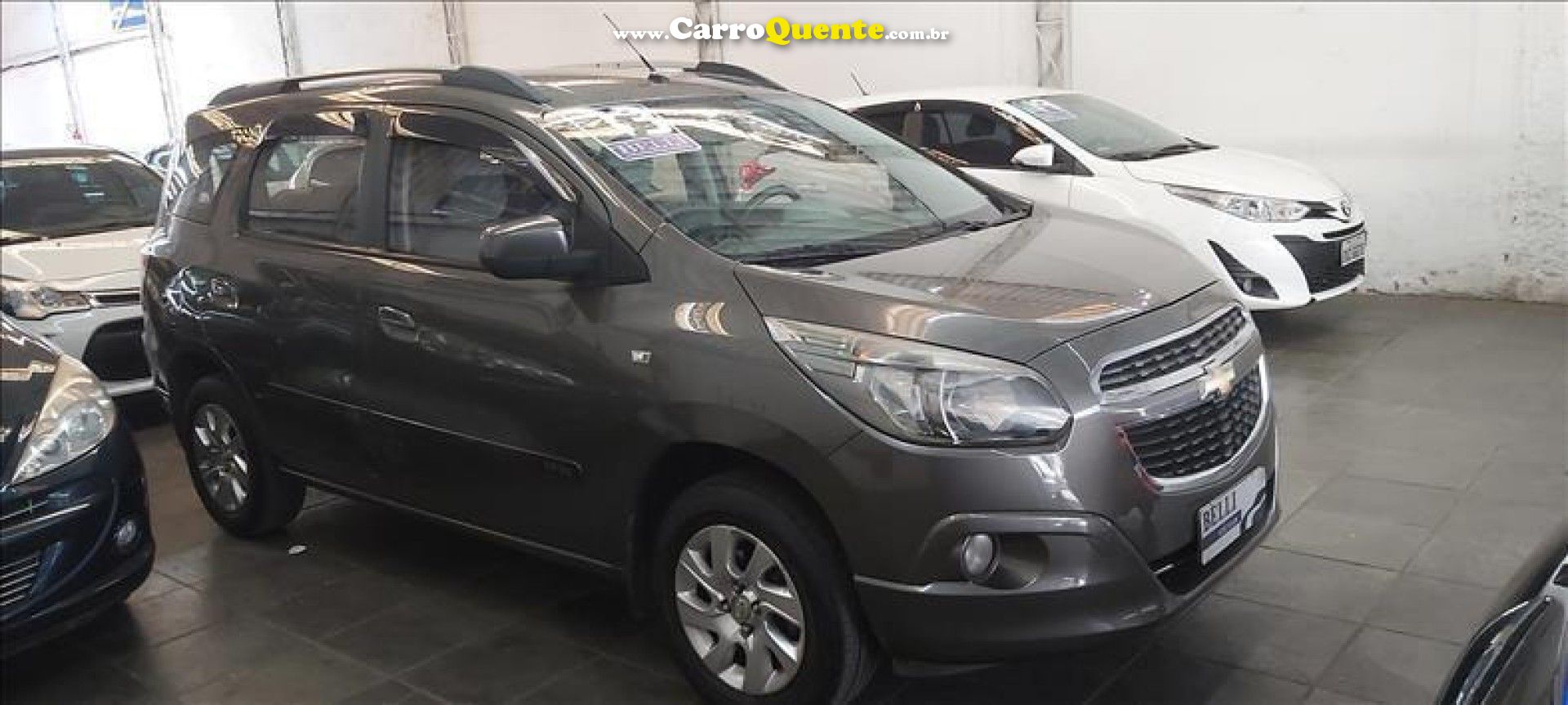 CHEVROLET   SPIN LTZ 1.8 8V ECONO.FLEX 5P AUT.   CINZA 2013 1.8 FLEX - Loja