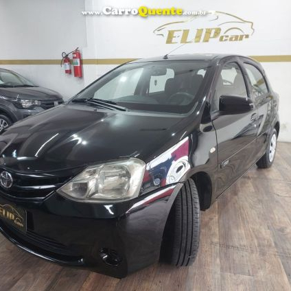TOYOTA   ETIOS X 1.3 FLEX 16V 5P MEC.   PRETO 2014 1.3 FLEX