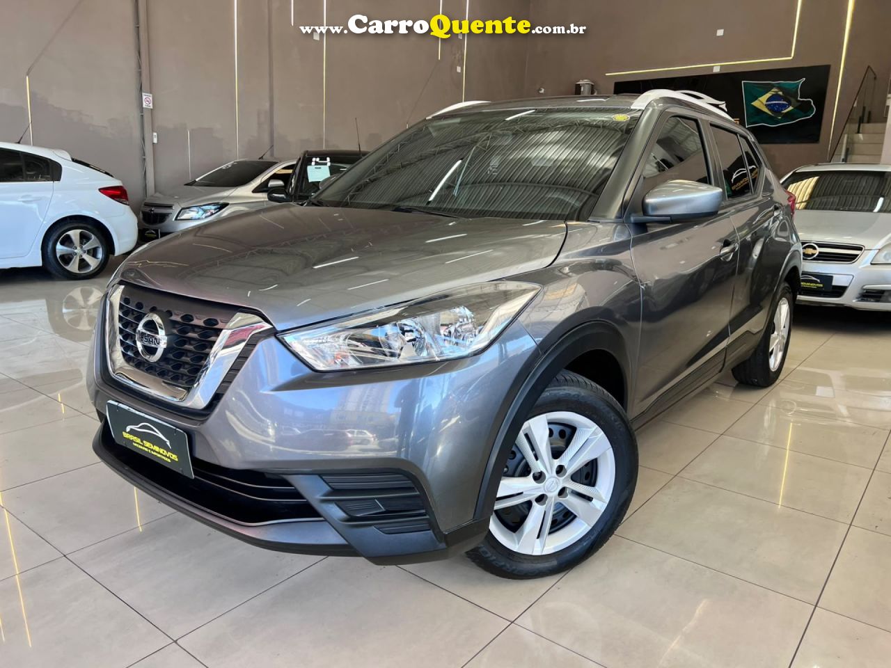 NISSAN   KICKS S 1.6 16V FLEXSTAR 5P MEC.   CINZA 2018 1.6 FLEX - Loja