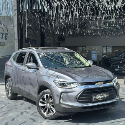 CHEVROLET   TRACKER PREMIER 1.2 TURBO 12V FLEX AUT.   CINZA 2021 1.2 FLEX