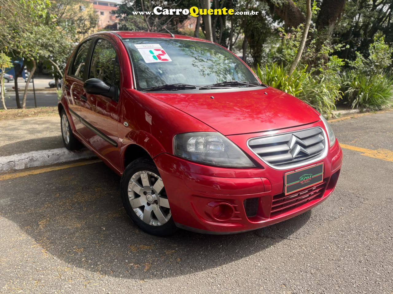 CITROËN   C3 GLX 1.4 GLX SONORA 1.4 FLEX 8V 5P   VERMELHO 2012 1.4 FLEX - Loja