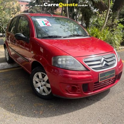 CITROËN   C3 GLX 1.4 GLX SONORA 1.4 FLEX 8V 5P   VERMELHO 2012 1.4 FLEX