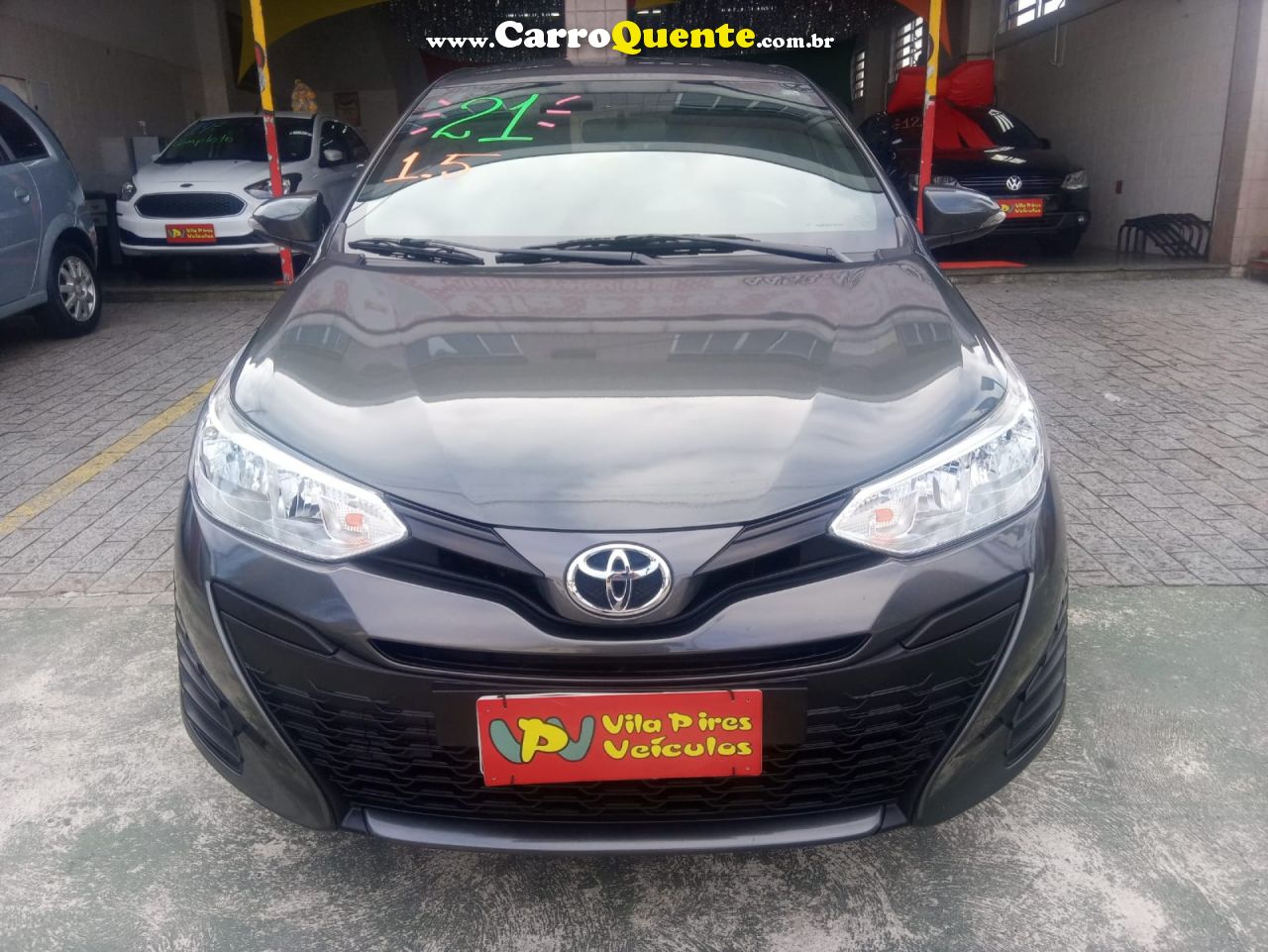 TOYOTA   YARIS XL PLUS CON. 1.5 FLEX 16V 5P AUT.   CINZA 2021 1.5 FLEX - Loja