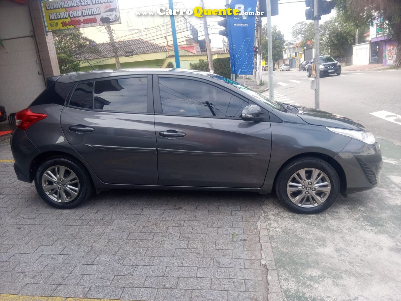 TOYOTA   YARIS XL PLUS CON. 1.5 FLEX 16V 5P AUT.   CINZA 2021 1.5 FLEX - Loja
