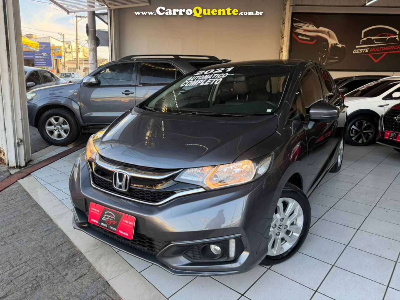 HONDA   FIT LX 1.5 FLEXONE 16V 5P AUT.   CINZA 2021 1.5 GASOLINA - Loja