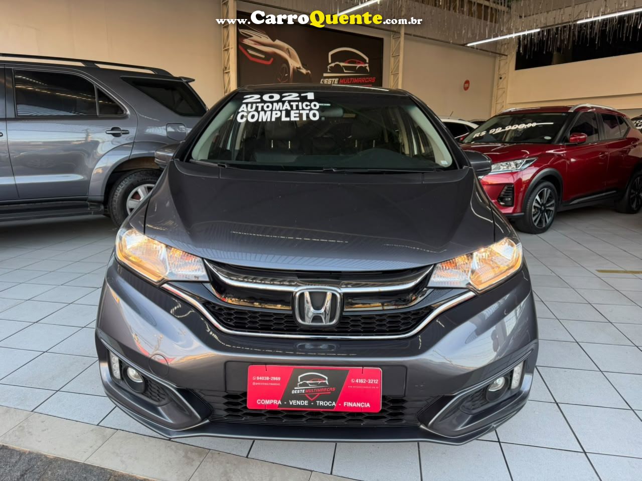 HONDA   FIT LX 1.5 FLEXONE 16V 5P AUT.   CINZA 2021 1.5 GASOLINA - Loja