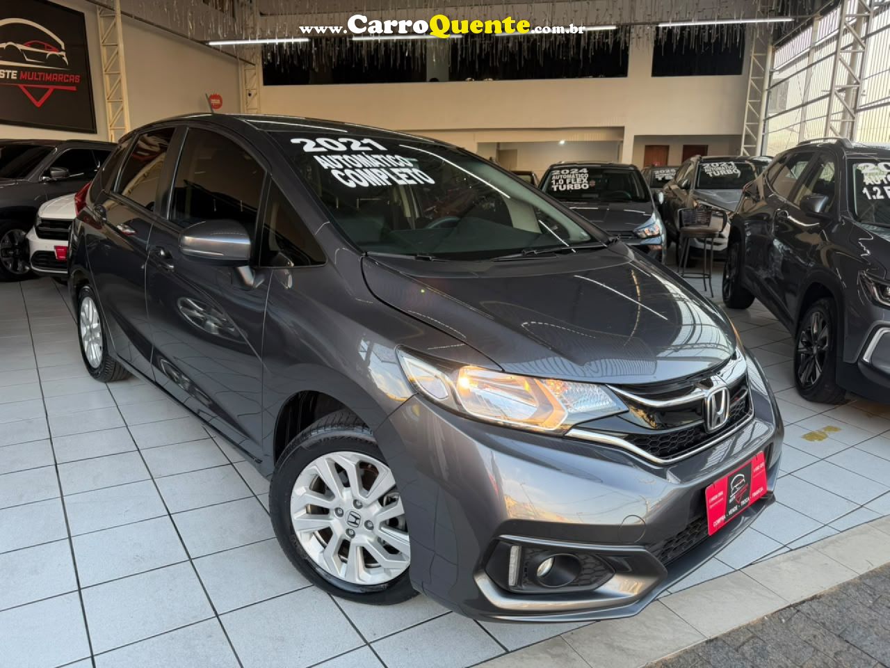 HONDA   FIT LX 1.5 FLEXONE 16V 5P AUT.   CINZA 2021 1.5 GASOLINA - Loja