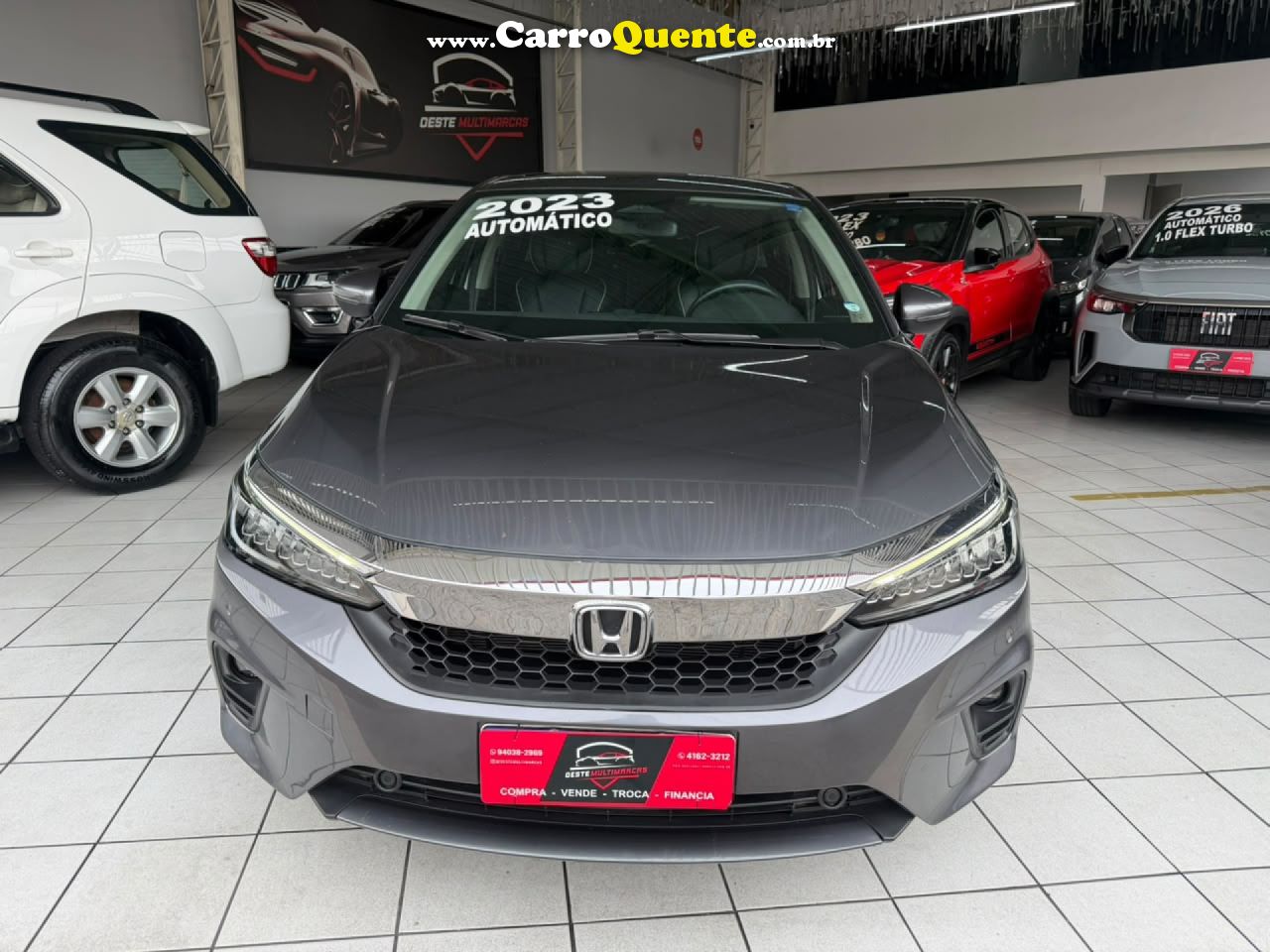 HONDA   CITY HATCHBACK TOURING 1.5 FLEX 16V AUT   CINZA 2023 1.5 FLEX - Loja