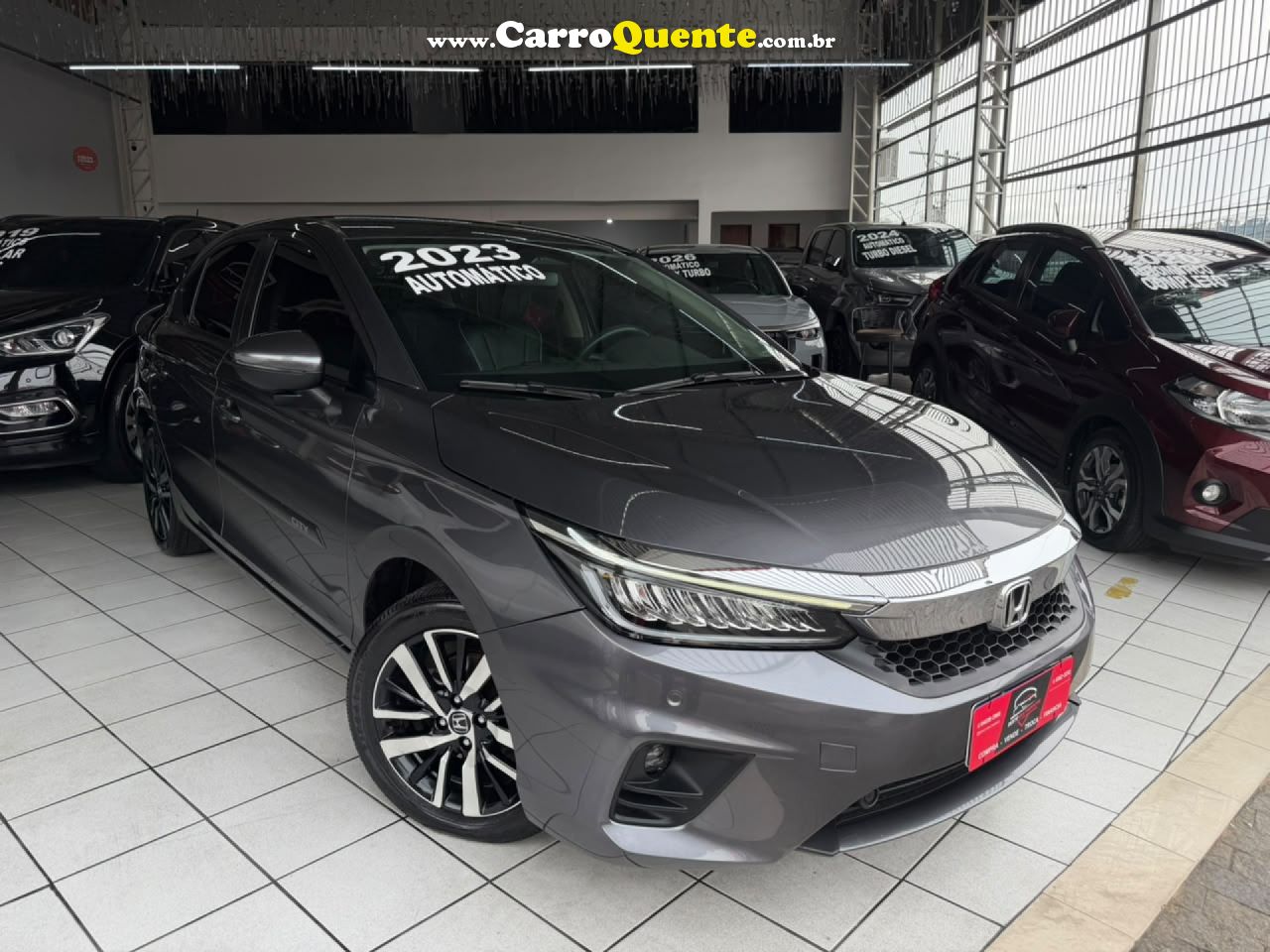 HONDA   CITY HATCHBACK TOURING 1.5 FLEX 16V AUT   CINZA 2023 1.5 FLEX - Loja