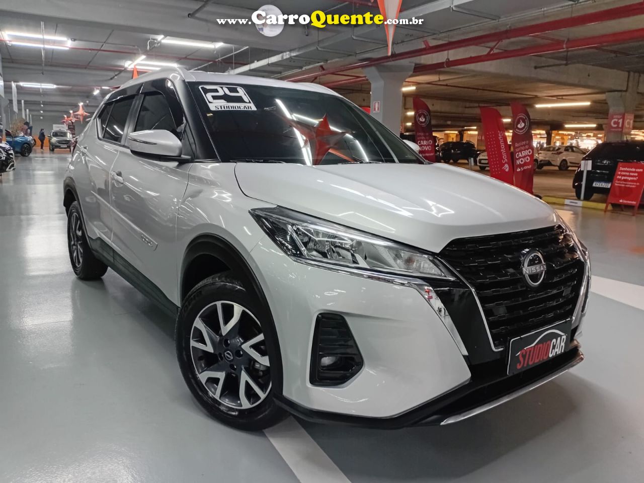 NISSAN   KICKS SENSE 1.6 16V FLEX AUT.   PRATA 2024 1.6 FLEX - Loja