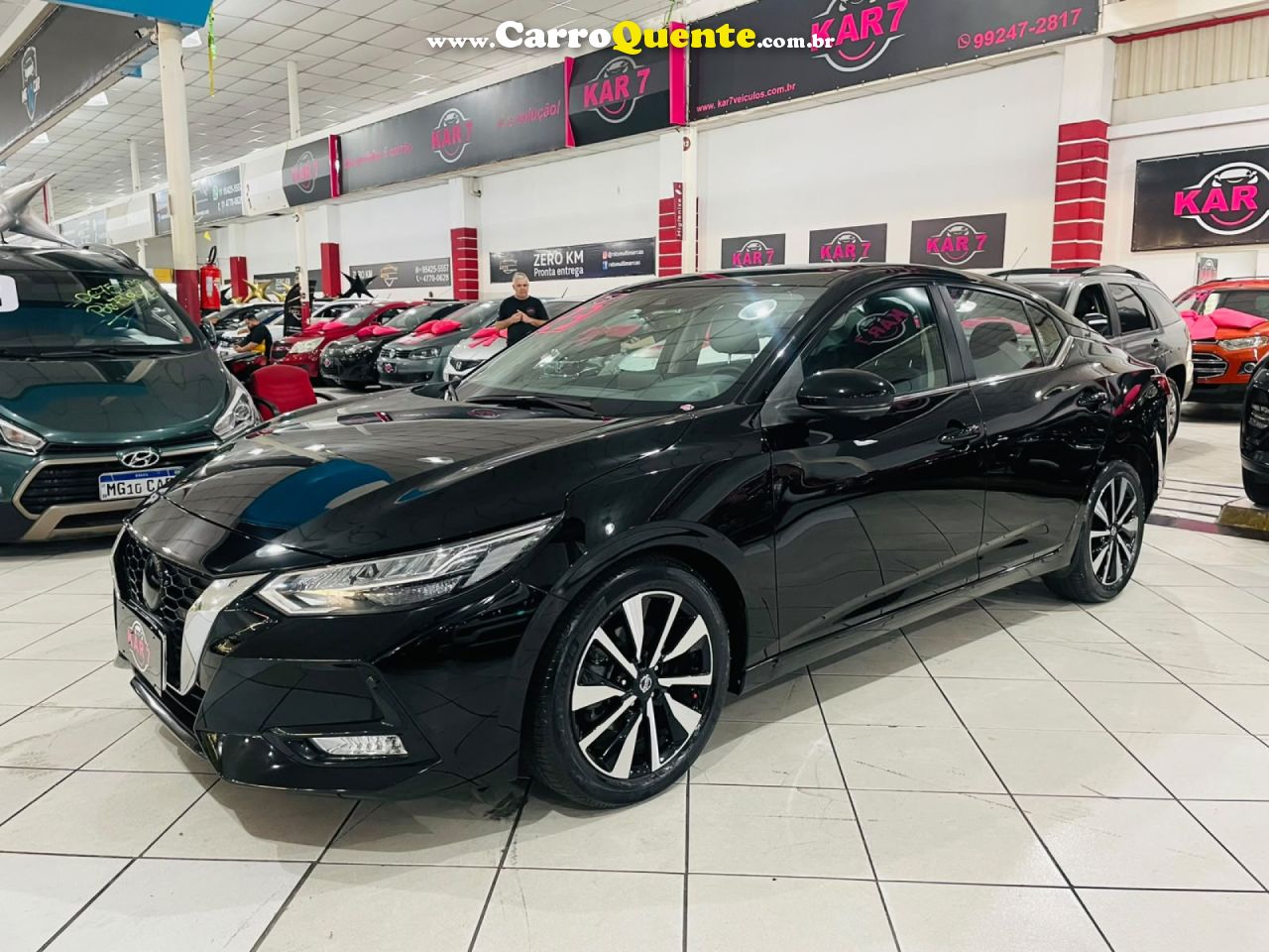 NISSAN   SENTRA EXCLUSIVE 2.0 16V AUT.   PRETO 2024 2.0 GASOLINA - Loja