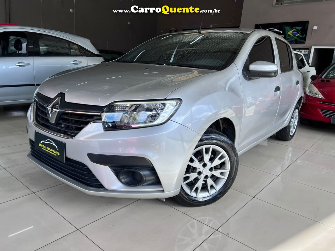 RENAULT   SANDERO LIFE 1.0 MT   PRATA 2021 1.0 FLEX - Loja