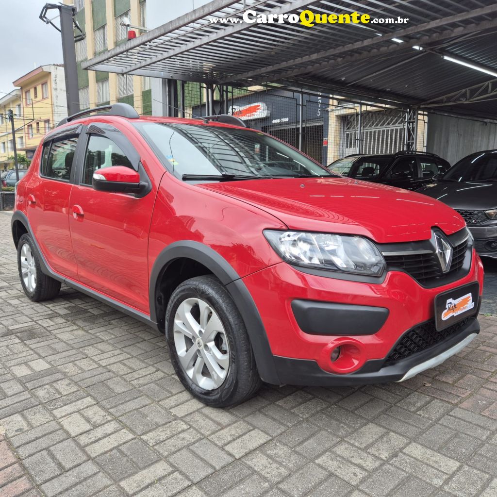 RENAULT   SANDERO STEPWAY HI-POWER 1.6 8V 5P   VERMELHO 2016 1.6 FLEX - Loja