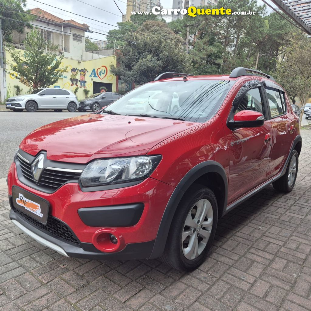 RENAULT   SANDERO STEPWAY HI-POWER 1.6 8V 5P   VERMELHO 2016 1.6 FLEX - Loja