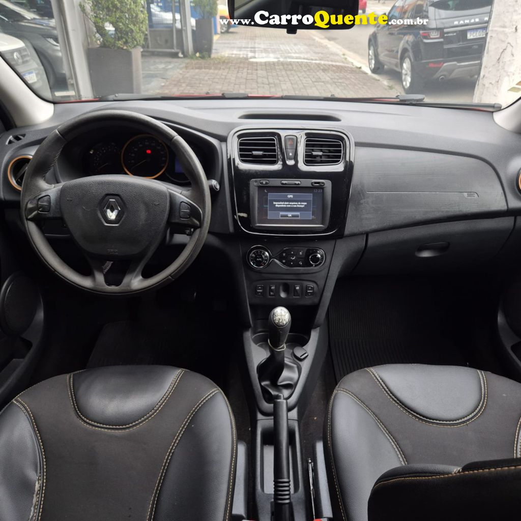 RENAULT   SANDERO STEPWAY HI-POWER 1.6 8V 5P   VERMELHO 2016 1.6 FLEX - Loja