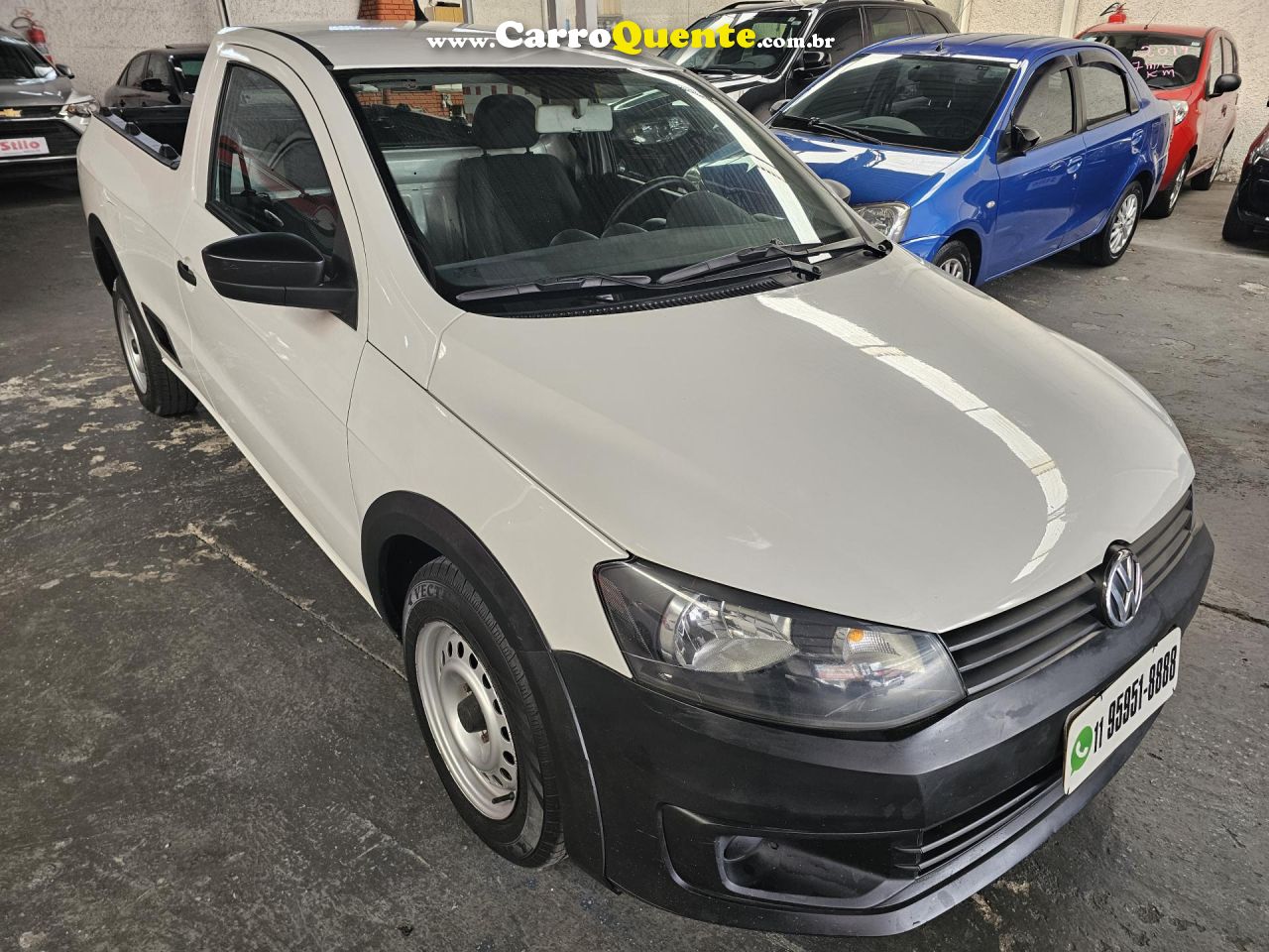 VOLKSWAGEN   SAVEIRO STARTLINE 1.6 T.FLEX 8V   BRANCO 2016 1.6 FLEX - Loja