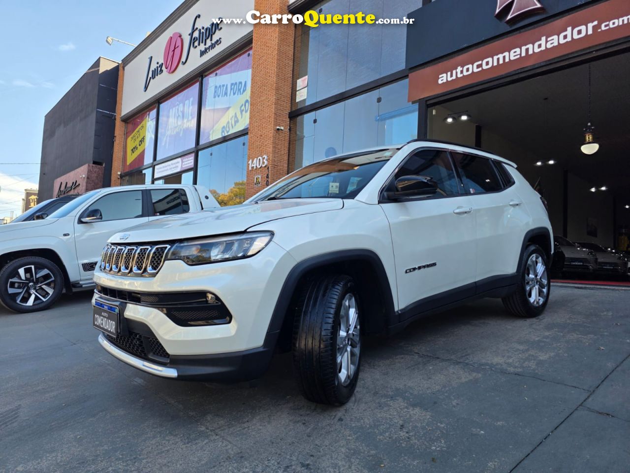 JEEP   COMPASS LONG. T270 1.3 TB 4X2 FLEX AUT.   BRANCO 2022 1.3 FLEX - Loja