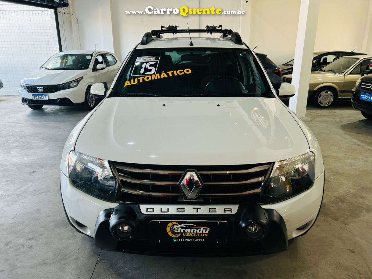RENAULT   DUSTER DYNAMIQUE 2.0 FLEX 16V AUT.   BRANCO 2015 2.0 FLEX - Loja