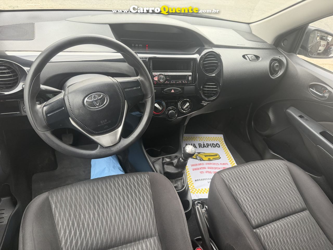 TOYOTA   ETIOS X 1.3 FLEX 16V 5P MEC.   PRETO 2018 1.3 FLEX - Loja