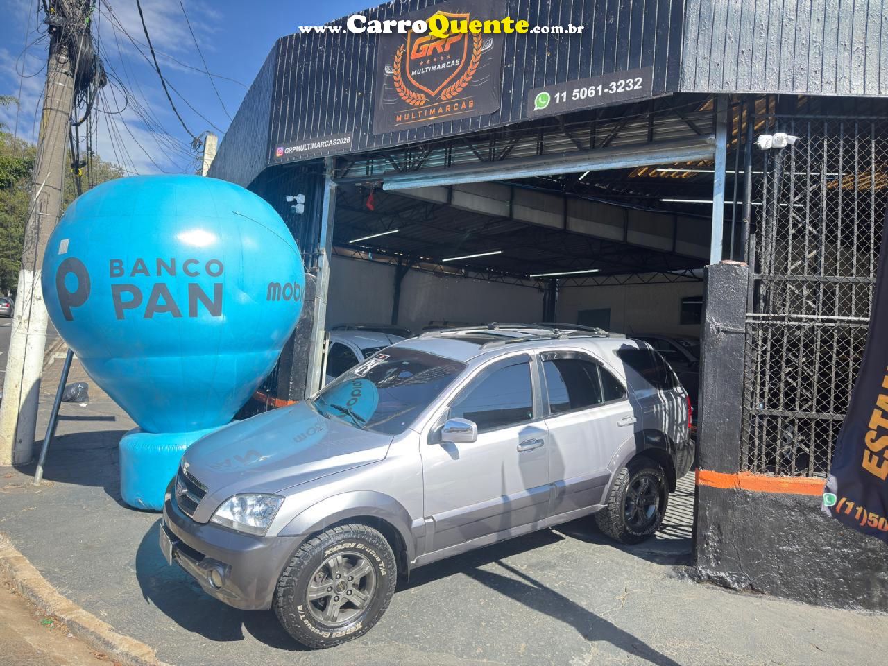 KIA   SORENTO EX 3.5 V6 24V 197CV 4X4 AUT.   PRATA 2004 3.5 GASOLINA - Loja