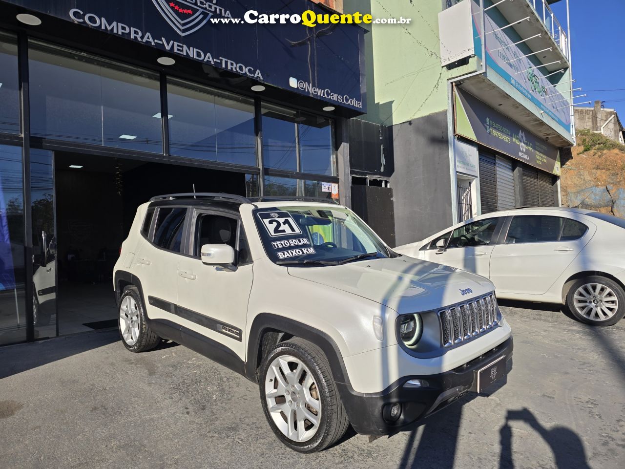 JEEP   RENEGADE LIMITED 1.8 4X2 FLEX 16V AUT.   BRANCO 2021 1.8 FLEX - Loja