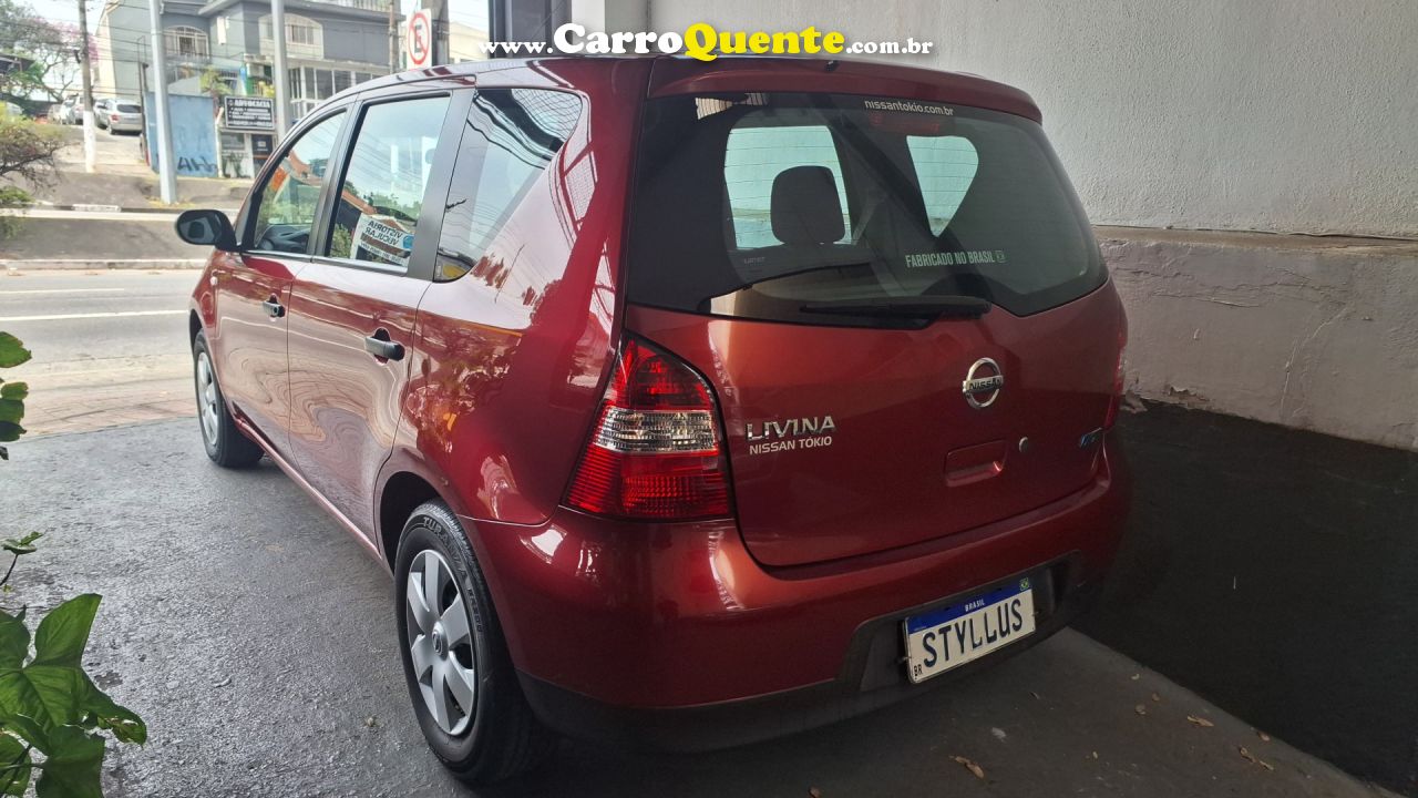 NISSAN   LIVINA S 1.6 16V FLEX FUEL MEC.   VERMELHO 2010 1.6 FLEX - Loja