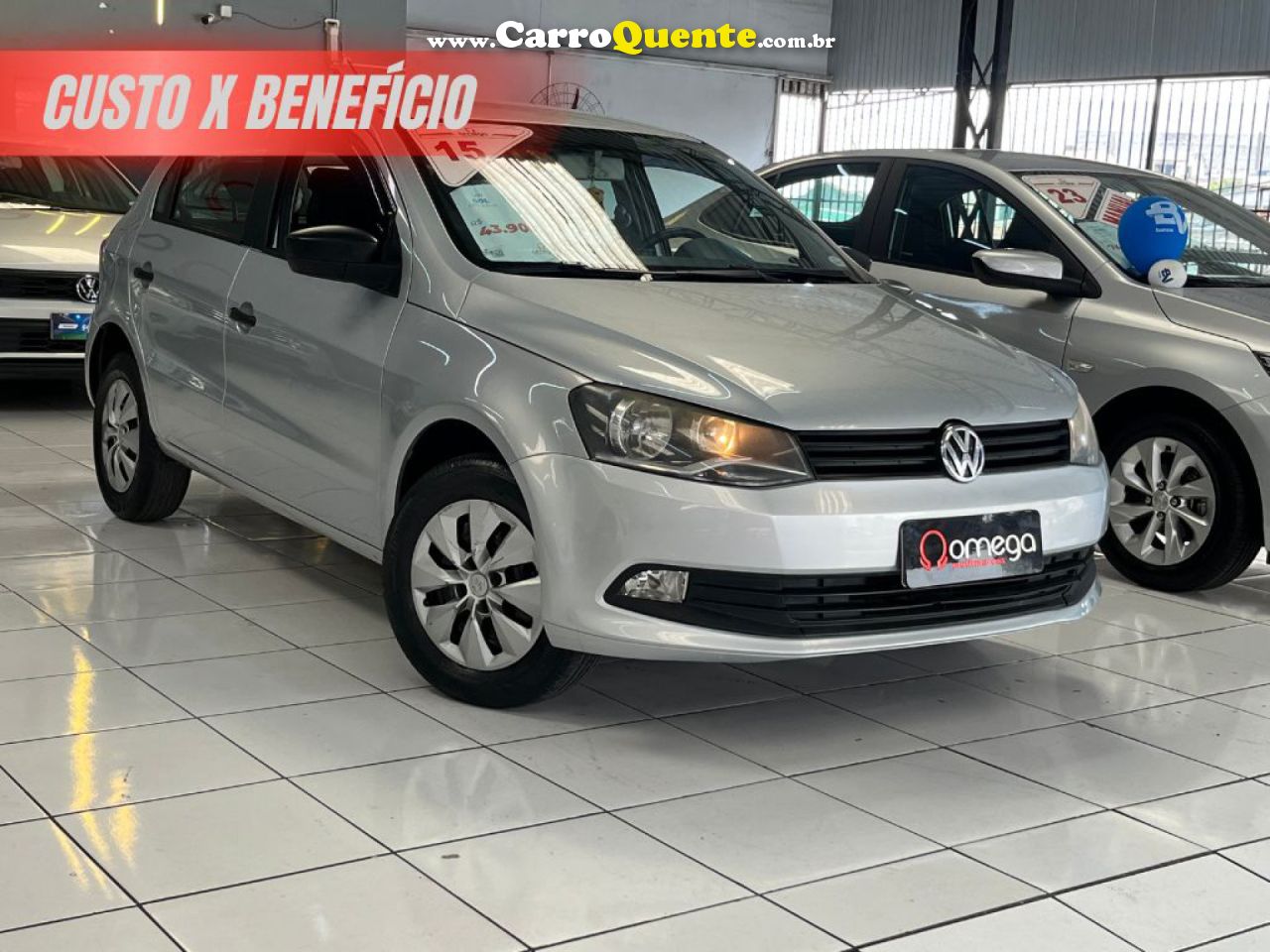 VOLKSWAGEN   GOL CITY (TREND) 1.6 MI T.FLEX 8V 4P   PRATA 2015 1.6 FLEX - Loja
