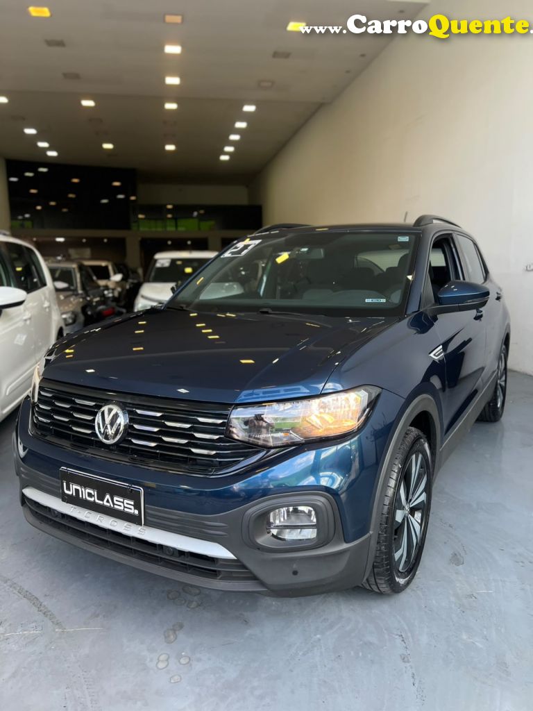 VOLKSWAGEN   T-CROSS COMFORTLINE 1.0 TSI FLEX 5P AUT.   AZUL 2021 1.0 FLEX - Loja