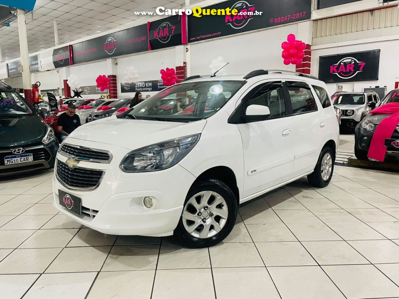 CHEVROLET   SPIN LTZ 1.8 8V ECONO.FLEX 5P AUT.   BRANCO 2015 1.8 FLEX - Loja