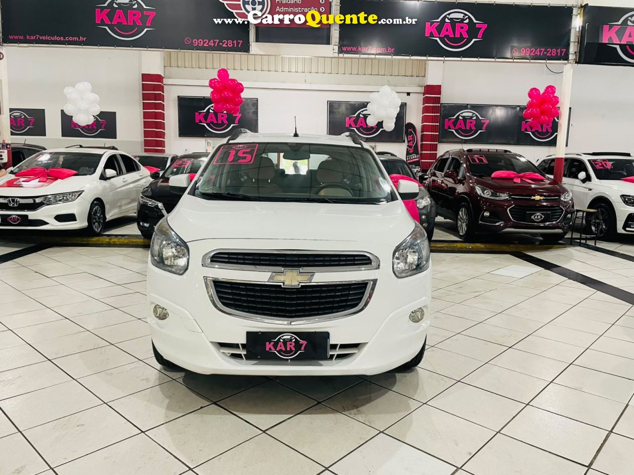 CHEVROLET   SPIN LTZ 1.8 8V ECONO.FLEX 5P AUT.   BRANCO 2015 1.8 FLEX - Loja