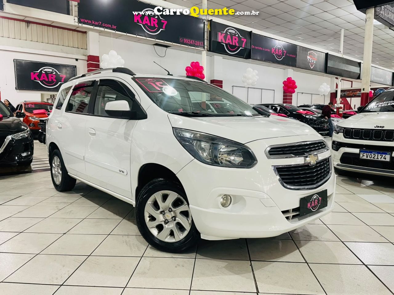 CHEVROLET   SPIN LTZ 1.8 8V ECONO.FLEX 5P AUT.   BRANCO 2015 1.8 FLEX - Loja