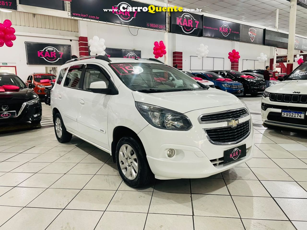 CHEVROLET   SPIN LTZ 1.8 8V ECONO.FLEX 5P AUT.   BRANCO 2015 1.8 FLEX - Loja