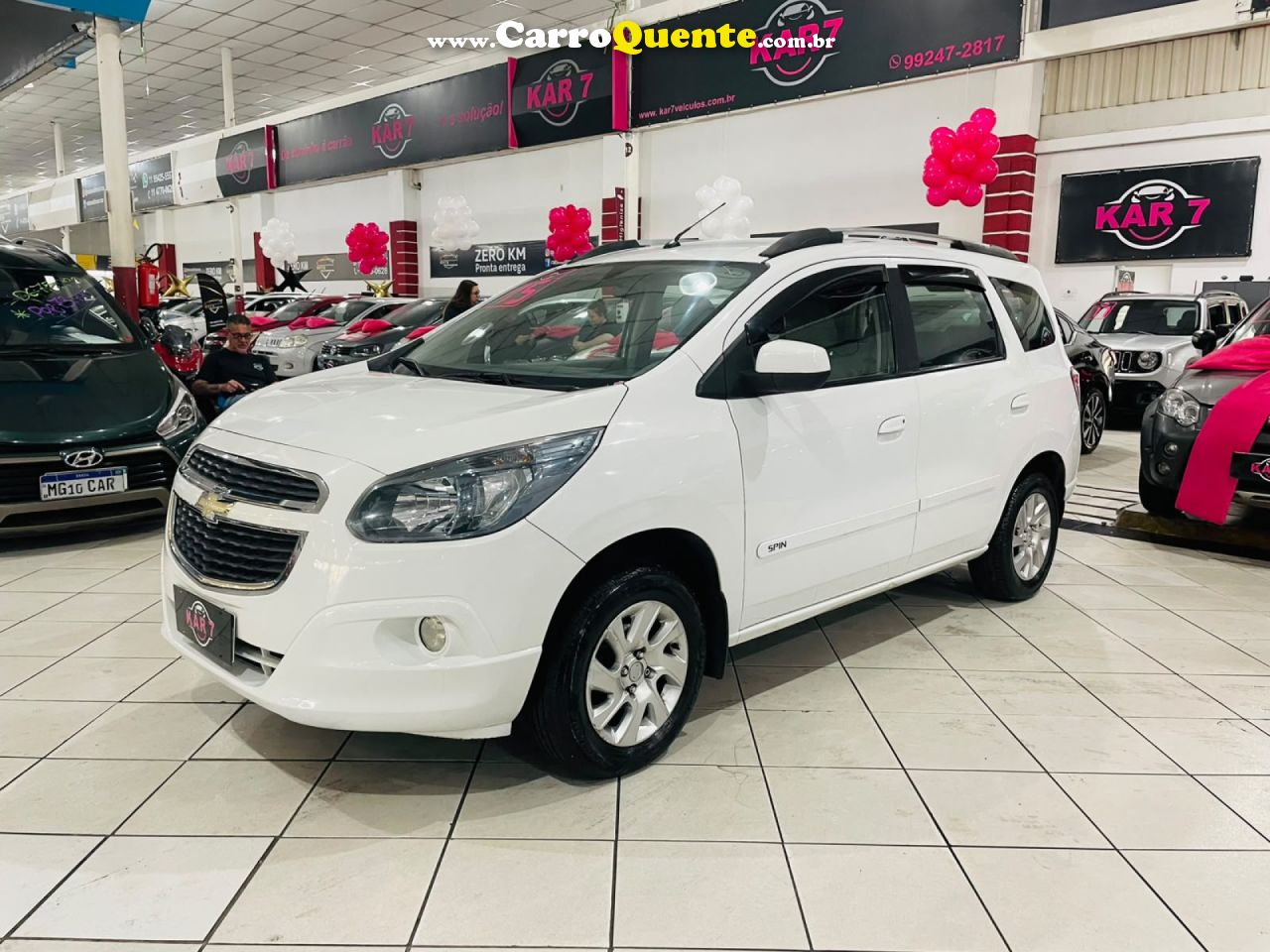 CHEVROLET   SPIN LTZ 1.8 8V ECONO.FLEX 5P AUT.   BRANCO 2015 1.8 FLEX - Loja