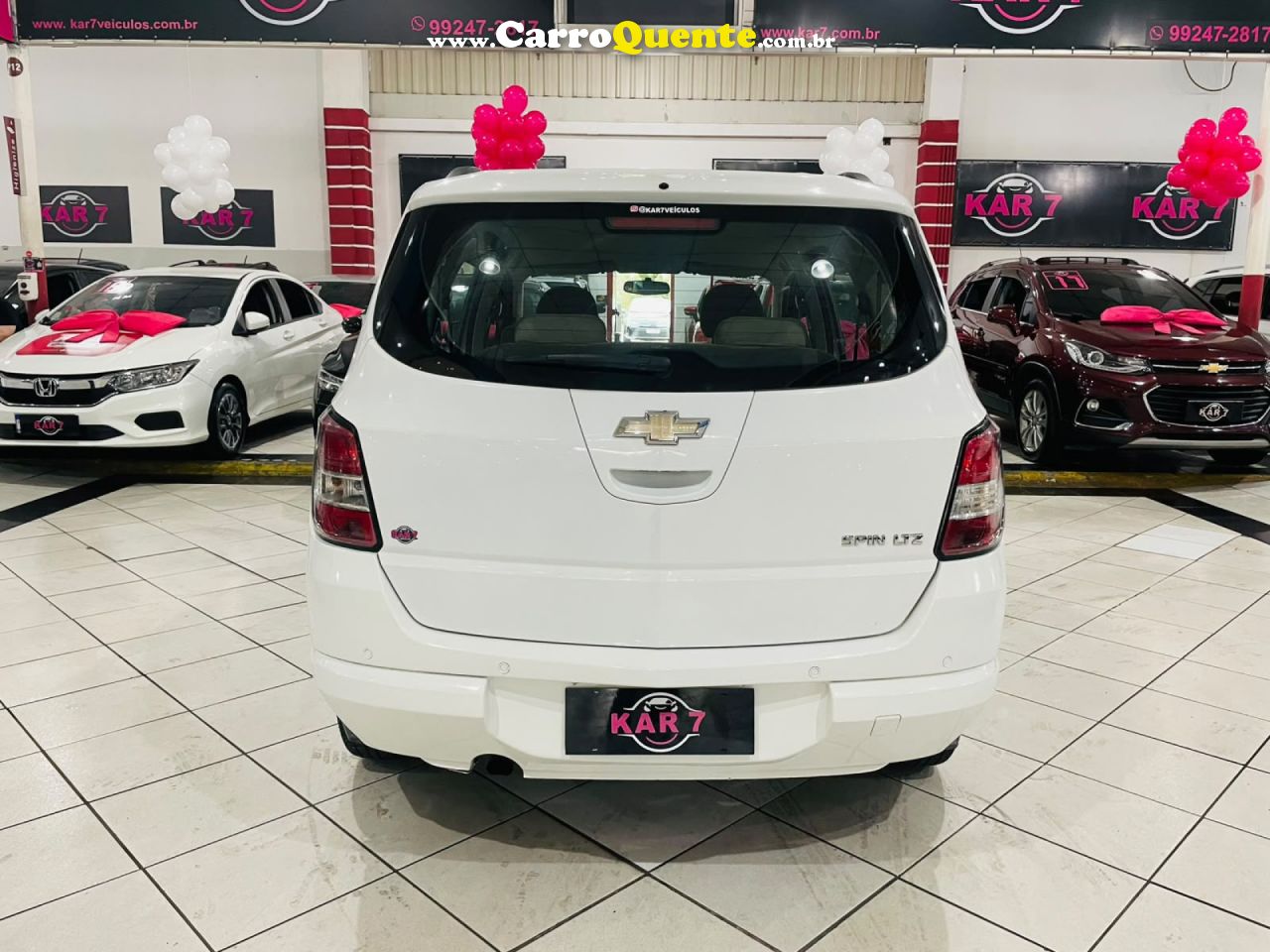 CHEVROLET   SPIN LTZ 1.8 8V ECONO.FLEX 5P AUT.   BRANCO 2015 1.8 FLEX - Loja