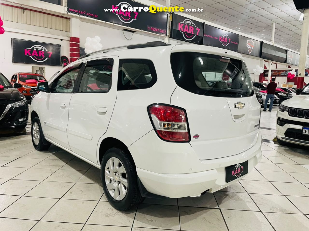 CHEVROLET   SPIN LTZ 1.8 8V ECONO.FLEX 5P AUT.   BRANCO 2015 1.8 FLEX - Loja