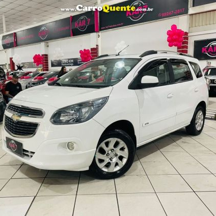 CHEVROLET   SPIN LTZ 1.8 8V ECONO.FLEX 5P AUT.   BRANCO 2015 1.8 FLEX