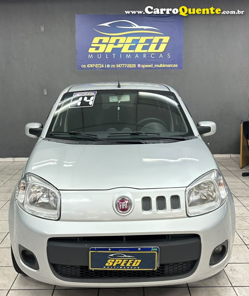 FIAT   UNO VIVACE CELEB. 1.0 EVO F.FLEX 8V 5P   PRATA 2014 1.0 FLEX - Loja