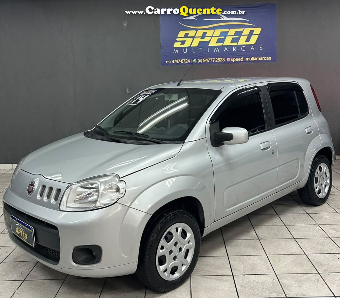 FIAT   UNO VIVACE CELEB. 1.0 EVO F.FLEX 8V 5P   PRATA 2014 1.0 FLEX - Loja